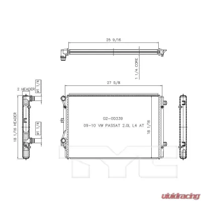 TYC Genera Radiator Assembly - 13212
