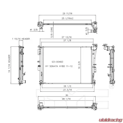 TYC Genera Radiator Assembly - 13249