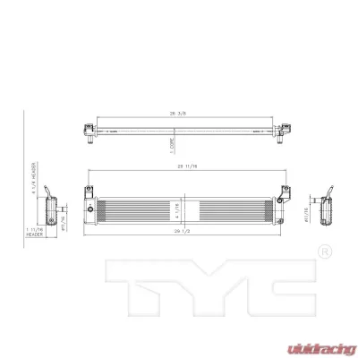 TYC Genera Drive Motor Inverter Cooler Toyota 2.5L 4-Cyl - 13300