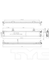 TYC Genera Drive Motor Inverter Cooler Lexus RX450h 2010-2015 3.5L V6                                     - 13355 - Image 3