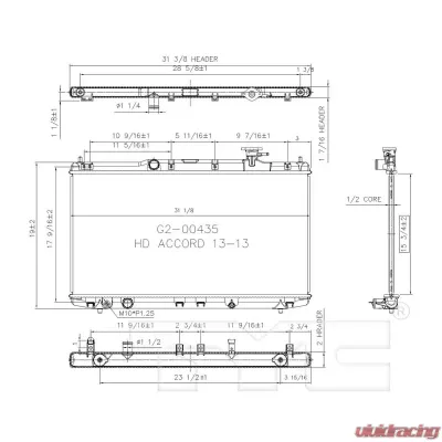 TYC Genera Radiator Assembly - 13363