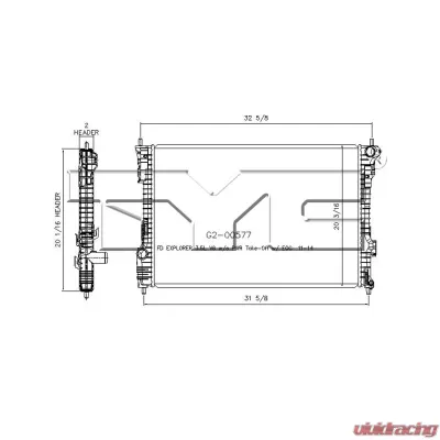 TYC Genera Radiator Assembly - 13364