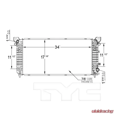 TYC Genera Radiator Assembly - 13397