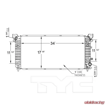 TYC Genera Radiator Assembly - 13398