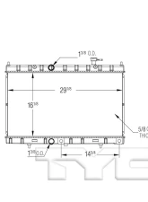 TYC Genera Radiator Assembly Nissan Rogue 2014-2019                                     - 13431 - Image 4