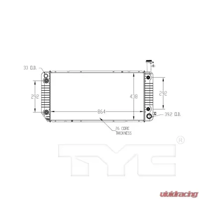 TYC Genera Radiator Assembly - 13476