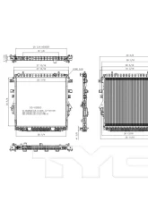 TYC Genera Radiator Assembly                                     - 13501 - Image 4