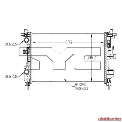 TYC Genera Radiator Assembly - 13533