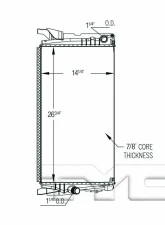 TYC Genera Radiator Assembly Mini Coupe 2014-2015 1.5L 3-Cyl                                     - 13543 - Image 3