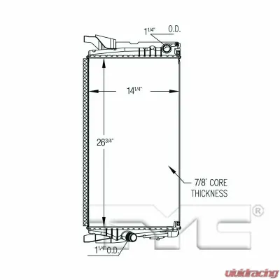 TYC Genera Radiator Assembly Mini Coupe 2014-2015 1.5L 3-Cyl - 13543