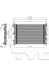 TYC Genera Radiator Assembly Ford Explorer 2013-2014 3.5L V6                                     - 13561 - Image 3