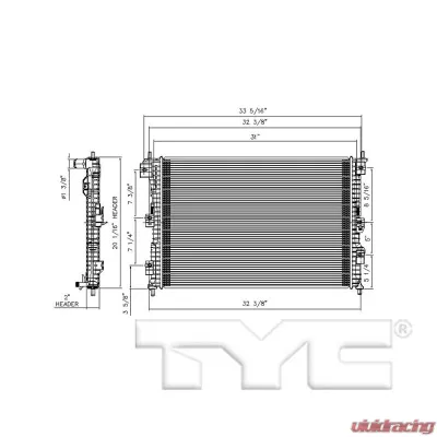 TYC Genera Radiator Assembly Ford Explorer 2013-2014 3.5L V6 - 13561