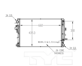 TYC Genera Radiator Assembly