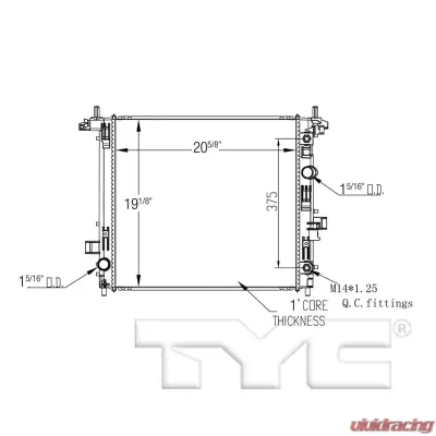 TYC Genera Radiator Assembly - 13589