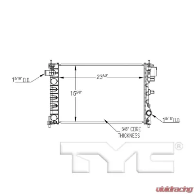 TYC Genera Radiator Assembly Chevrolet Spark 2016-2020 1.4L 4-Cyl Manual - 13590