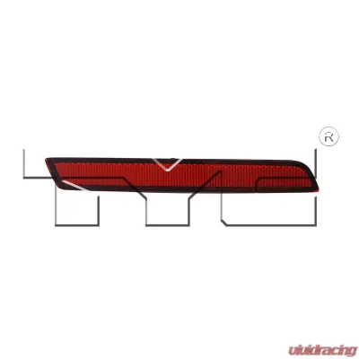 TYC Genera CAPA Certified Reflector Assembly Chevrolet Malibu Rear Right 2013-2016 - 17-5333-00-9