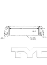 TYC Genera Turbocharger Intercooler BMW 528i 2012-2016 2.0L 4-Cyl                                     - 18026 - Image 3
