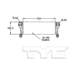 TYC Genera Turbocharger Intercooler Ram 2013-2018 6.7L 6-Cyl