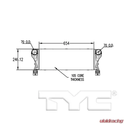 TYC Genera Turbocharger Intercooler Ram 2013-2018 6.7L 6-Cyl - 18030