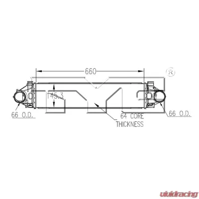 TYC Genera Turbocharger Intercooler Volvo 3.0L 6-Cyl - 18040
