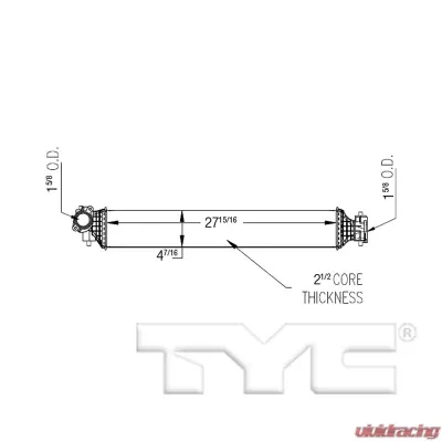TYC Genera Turbocharger Intercooler Honda Civic 2016-2021 1.5L 4-Cyl - 18061