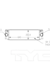 TYC Genera Turbocharger Intercooler Dodge 2007-2009 3.0L V6                                     - 18075 - Image 4