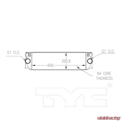 TYC Genera Turbocharger Intercooler Dodge 2007-2009 3.0L V6 - 18075