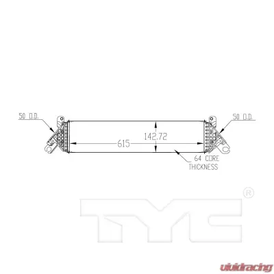 TYC Genera Turbocharger Intercooler Mazda 2.5L 4-Cyl - 18083