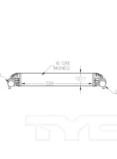 TYC Genera Turbocharger Intercooler Chevrolet Cruze 2016-2019 1.4L 4-Cyl                                     - 18088 - Image 3