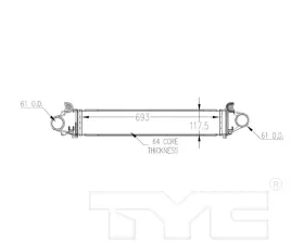 TYC Genera Turbocharger Intercooler Buick Envision 2016-2020 2.0L 4-Cyl