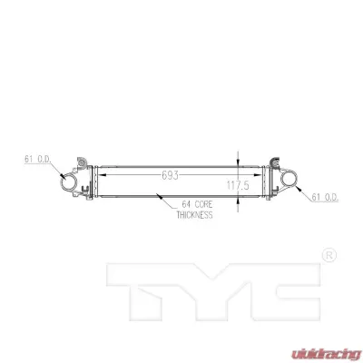 TYC Genera Turbocharger Intercooler Buick Envision 2016-2020 2.0L 4-Cyl - 18089