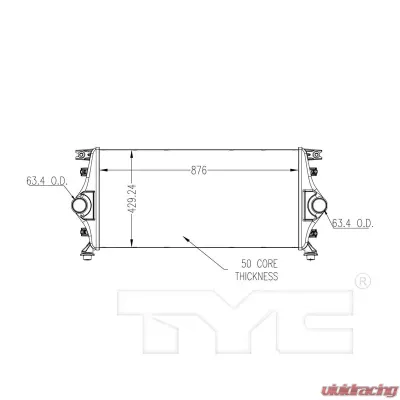 TYC Genera Turbocharger Intercooler Nissan Titan 2016-2019 5.0L V8 - 18090