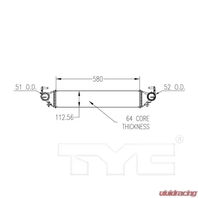 TYC Genera Turbocharger Intercooler Jeep Renegade 2015-2018 1.4L 4-Cyl - 18091