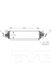 TYC Genera Turbocharger Intercooler Infiniti 2.0L 4-Cyl                                     - 18096 - Image 3