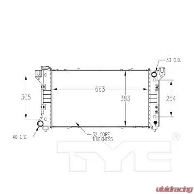 TYC Genera Radiator Assembly - 1862