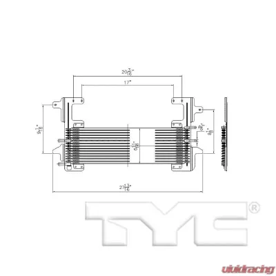 TYC Genera Automatic Transmission Oil Cooler Jaguar S-type 2000-2008 Automatic - 19051