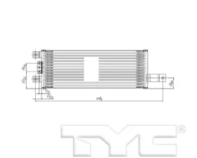 TYC Genera Automatic Transmission Oil Cooler Jeep Wrangler Auxiliary 2012-2018