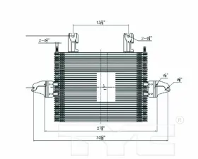 TYC Genera Automatic Transmission Oil Cooler Ford Auxiliary 6.0L V8