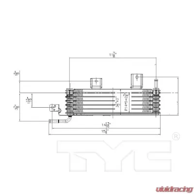 TYC Genera Automatic Transmission Oil Cooler Toyota Highlander Front 2014-2019 3.5L V6 - 19096