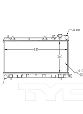 TYC Genera Radiator Assembly Subaru Manual                                     - 2211 - Image 3