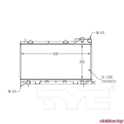 TYC Genera Radiator Assembly Subaru Manual - 2211