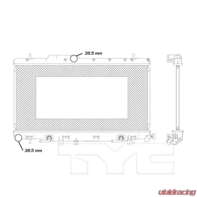 TYC Genera Radiator Assembly Subaru WRX 2002-2003 2.0L 4-Cyl Automatic - 2450