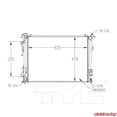 TYC Genera Radiator Assembly - 2832