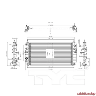 TYC Genera Radiator Assembly - 2853