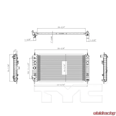 TYC Genera Radiator Assembly - 2864