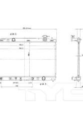 TYC Genera Radiator Assembly Toyota Camry 2007-2009 2.4L 4-Cyl                                     - 2917 - Image 3