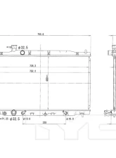 TYC Genera Radiator Assembly Honda CR-V 2007-2009 2.4L 4-Cyl Automatic                                     - 2954 - Image 3