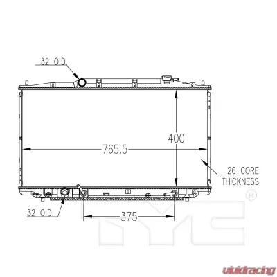 TYC Genera Radiator Assembly Honda 3.5L V6 Automatic - 2989