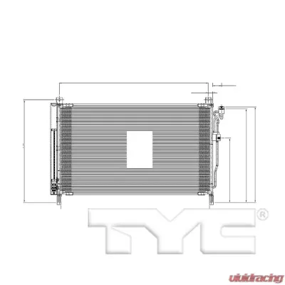 TYC Genera A/C Condenser Nissan Murano Front 2015-2020 - 30003