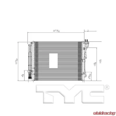 TYC Genera A/C Condenser Kia Optima 2017-2018 - 30019
